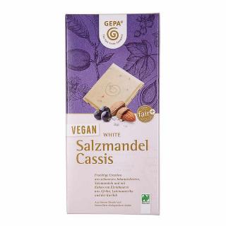 Gepa Vegane Tafel White Salzmandel Cassis 100g