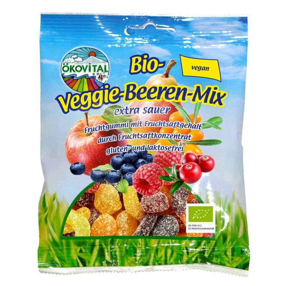 Ökovital Veggie-Beeren-Mix Fruchtgummi extra sauer 100g, vegan g