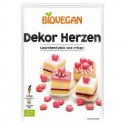 BioVegan Dekor-Herzen crispy pink 35g