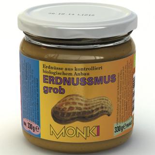 Monki Erdnussmus Crunchy (grob) 330g