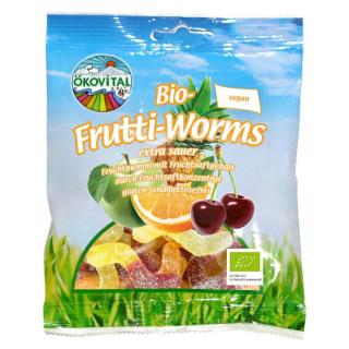 Ökovital Frutti-Worms Fruchtgummi extra sauer 100g